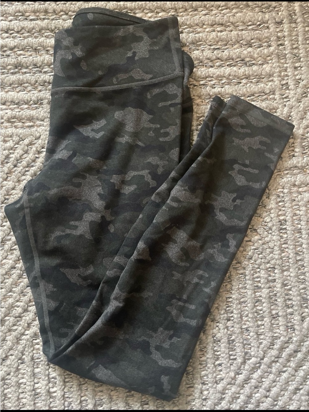 Fabletics Black & Gray Camo High-Waist Leggings